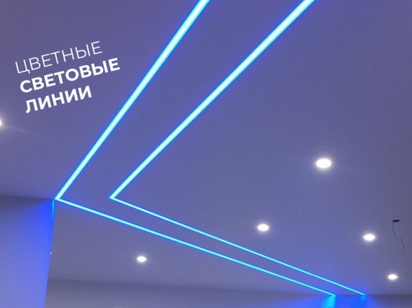 Натяжной потолок в гостиную